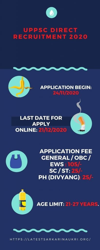 UPPSC Direct Recruitment 2020 Various Post Online Form