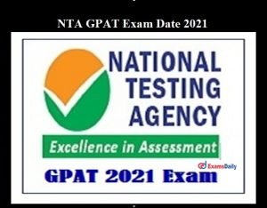 NTA GPAT 2021 Result with Score Card