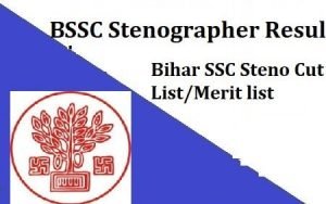 BSSC Stenographer Skill Test Result 2021