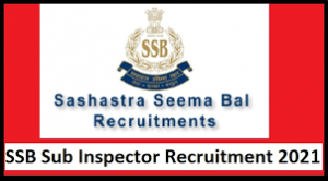 SSB Sub Inspector Online Form