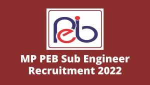 MP PEB Sub Engineer Online Form