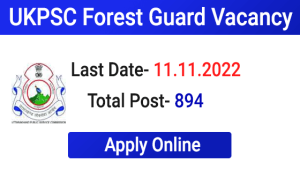UKPSC Forest Guard Online Form