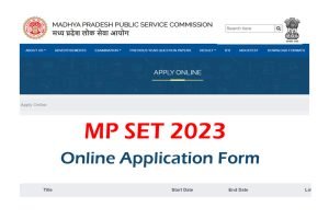MPPSC State Eligibility Test SET Online Form 2023