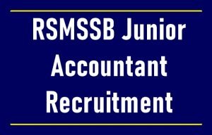 RSMSSB Junior Accountant Online Form 2023