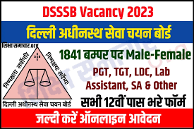 Delhi DSSSB TGT PGT and Various Post Online Form 2023