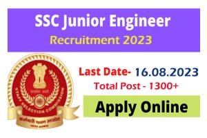 SSC Junior Engineer JE Online Form 2023