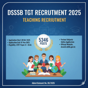 DSSSB TGT Recruitment 2025 Teaching Recruitment