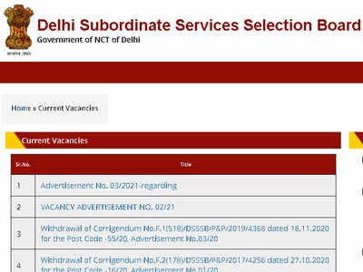 DSSSB TGT Teacher Online Form 2021