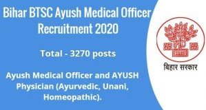 Bihar BTSC Medical Officer Online Form 2021