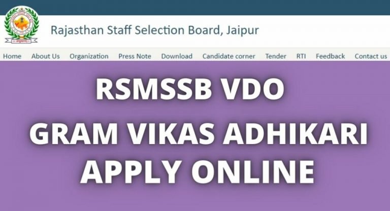 RSMSSB VDO Mains Admit Card 2022 RSMSSB VDO Admit Card 2021