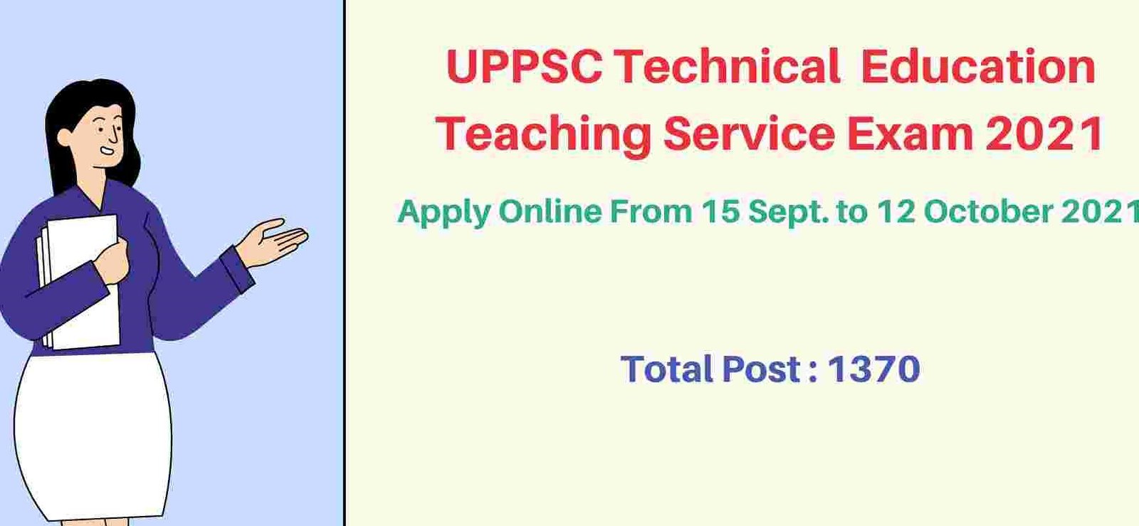 UPPSC Technical Education Teaching Service Exam Form Status