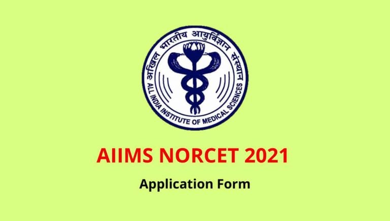 AIIMS NORCET 2021 Online Form