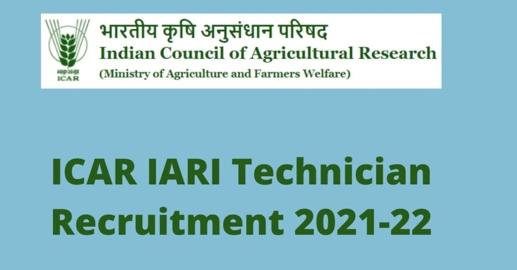 ICAR IARI Technician T-1 Online Form 2021