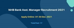 NHB Bank Assistant Manager Online Form 2021