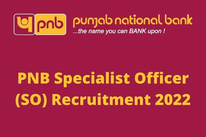 PNB Specialist Officer SO Online Form 2022