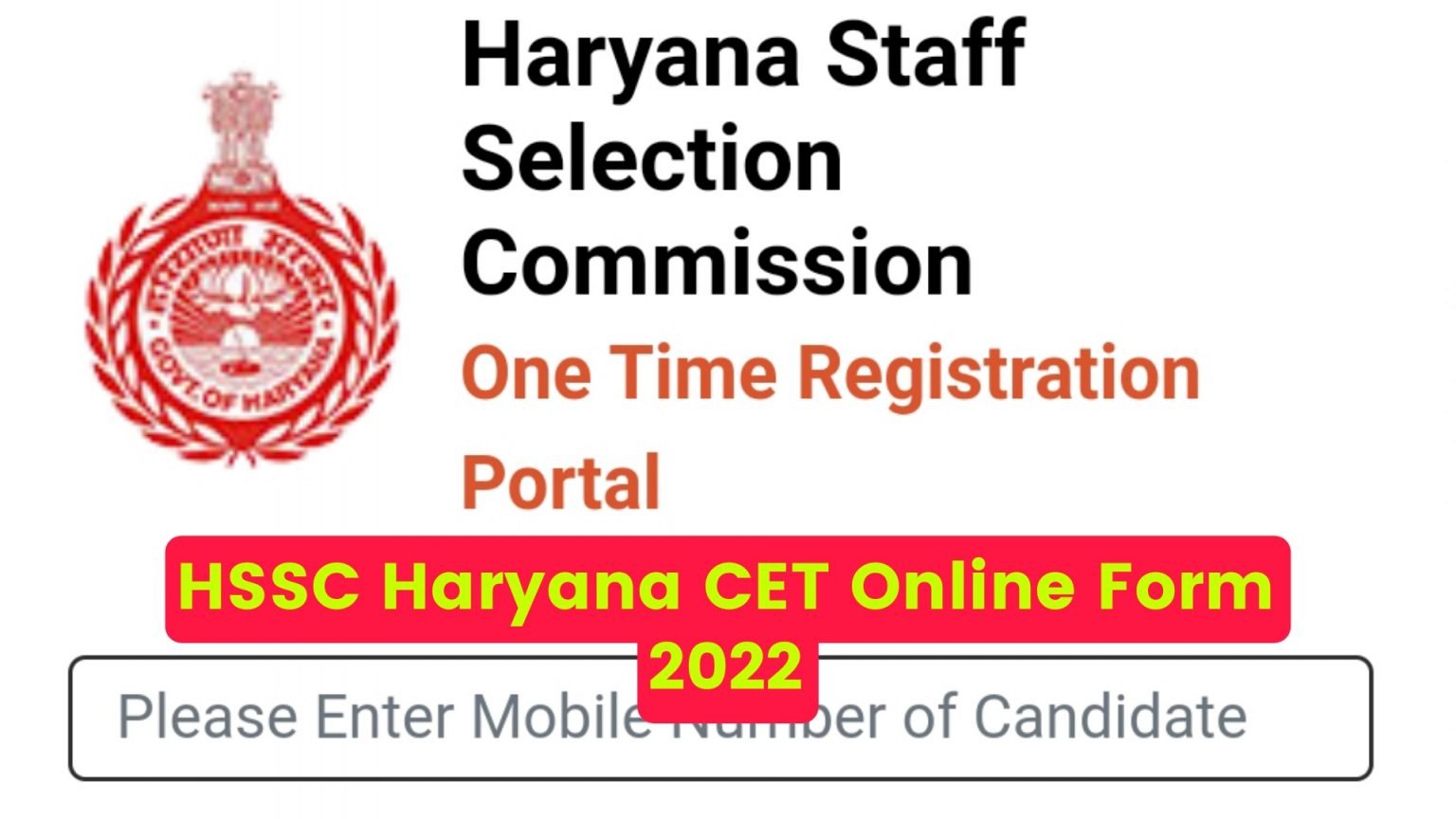 Hssc Haryana Cet Online Form 2022 Latest Sarkari Naukri Latest