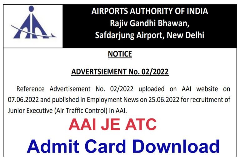 AAI Junior Executive Admit Card 2022