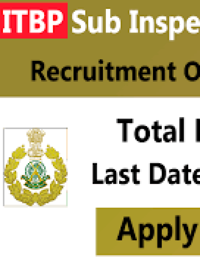 ITBP Sub Inspector Staff Nurse Online Form 2022