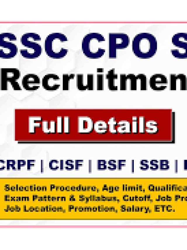 SSC CPO SI Online Form 2022