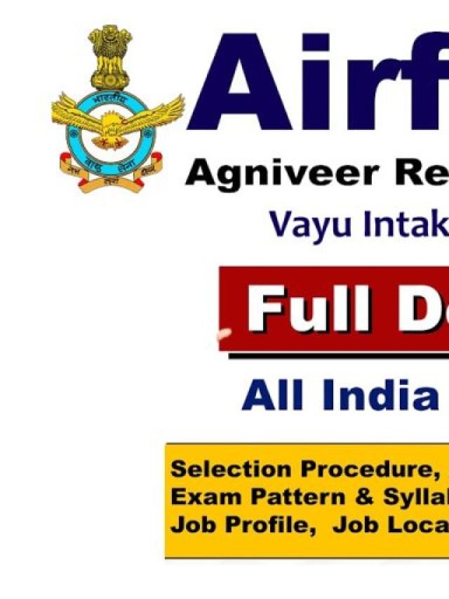 Indian Airforce Agniveer Vayu Intake 01/2023 Online Form