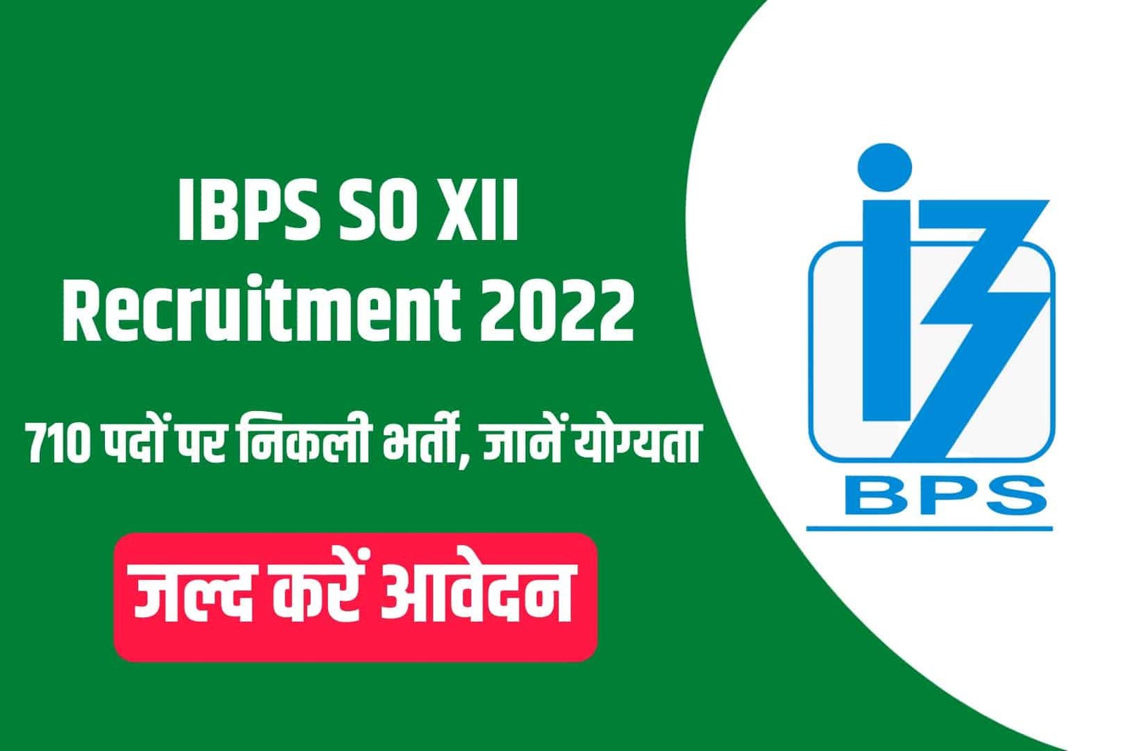 IBPS SO XII Online Form 2022