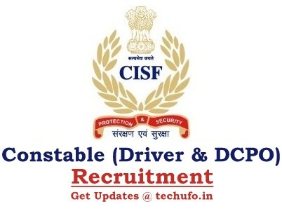 CISF Constable Driver DCPO Online Form 2023