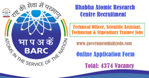 BARC Stipendiary Trainee and Other Post Online Form