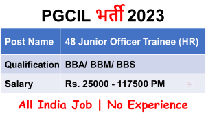 PGCIL Junior Officer Trainee HR Online Form 2023