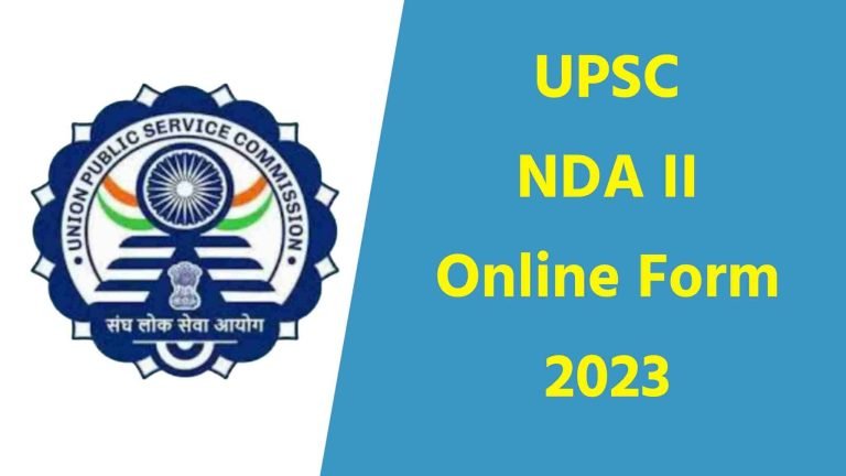 UPSC NDA II Online Form 2023