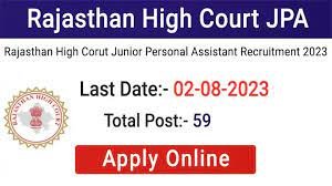 Rajasthan High Court JPA Online Form 2023