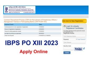IBPS PO XIII Online Form 2023