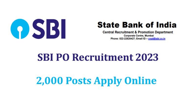 SBI PO Online Form 2023