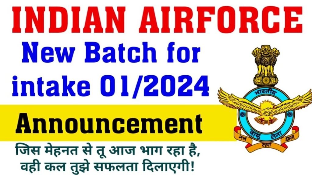 Indian Airforce Intake 01/2025 Online Form